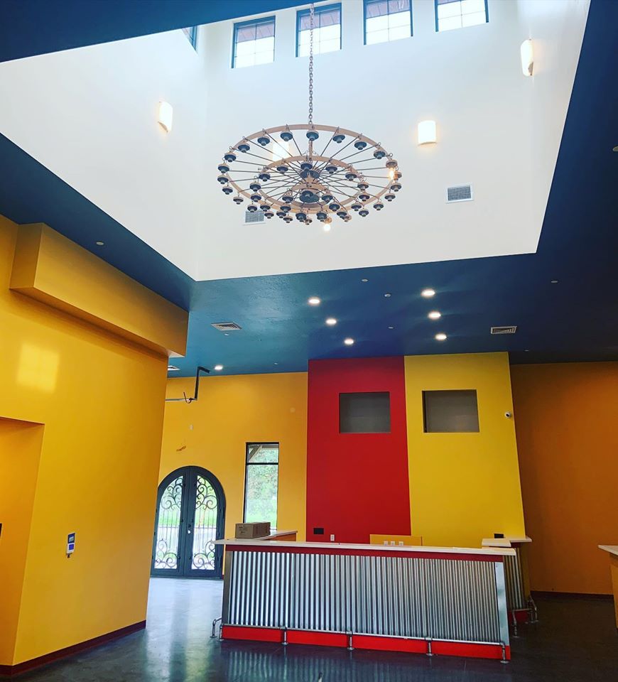 The colorful interior view of Andrade's